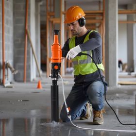 Diamond Core Drill Machine Handheld Concrete Core Drill Rig 8 In Dia 1800W (Option: Multicolor)