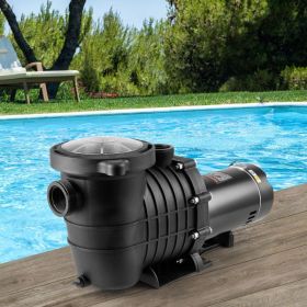 Above Ground Pool Pump, 1.5 HP, 100 GPM Single Speed Swimming Pool Pump, 110V/240V 3450 RPM 50.9 Ft Max Head Pool Pump With Filter Basket, For Ab (Option: black)